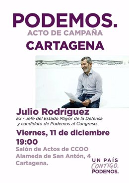 Cartel del acto de Podemos  