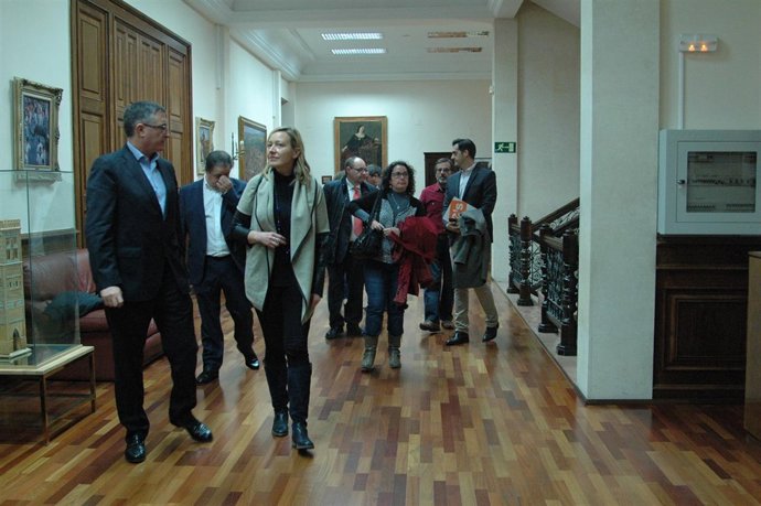 Marta Gastón en su visita a la capital turolense.