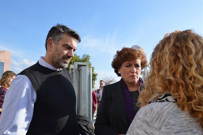 Guzman (UP-IU) en la Ciudad de la Justicia de Málaga por  jucio a sindicalistas