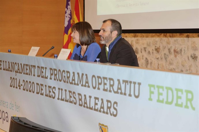Armengol y Barceló en la presentación en el ParcBit