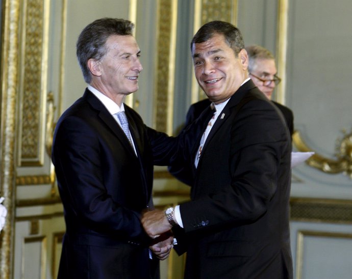 Rafael Correa y Mauricio Macri