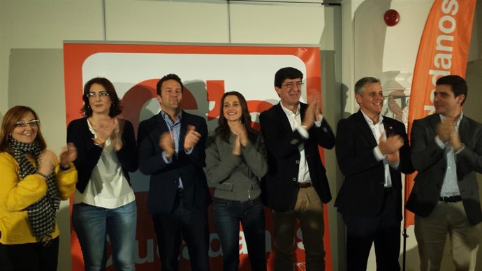 Inés Arrimadas y Juan Marín, en un acto en Jerez