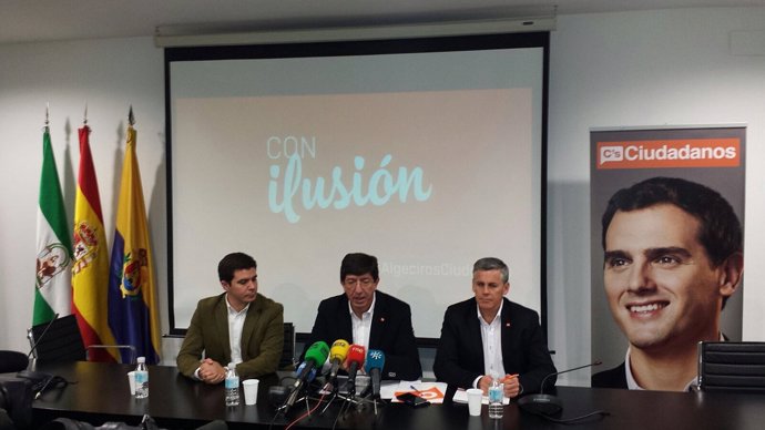 Juan Marín en rueda de prensa en Algeciras