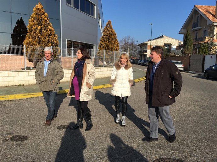 La candidata socialista al Congreso por  León, Aurora Flórez, en  San Andrés.