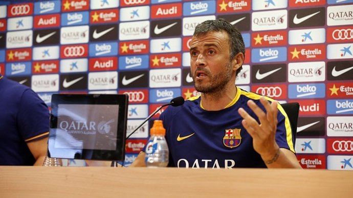 Luis Enrique, en rueda de prensa
