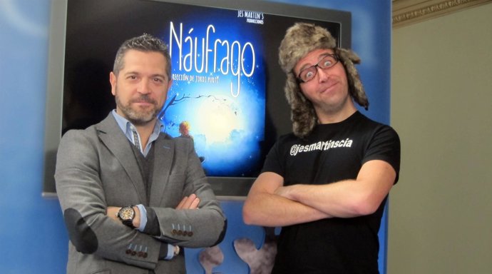 El concejal de Cultura, Julio López, y el actor Jesús Martín