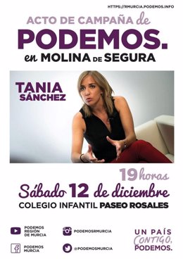 Cartel del acto de Podemos