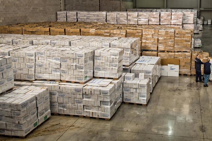 Un almacén del Banc dels Aliments