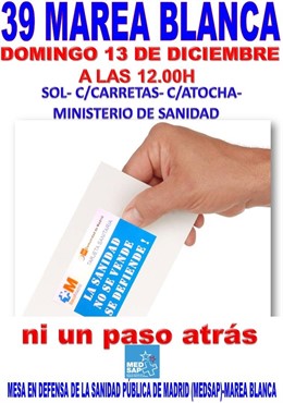 Cartel de la 39ª Marea Blanca