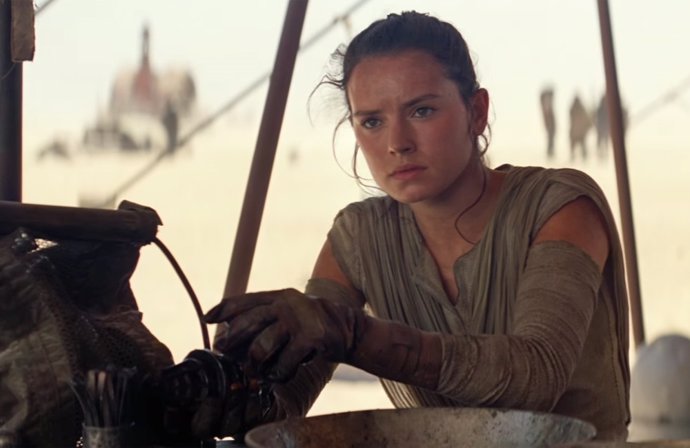 Daisy Ridley en Star Wars: El despertar de la Fuerza