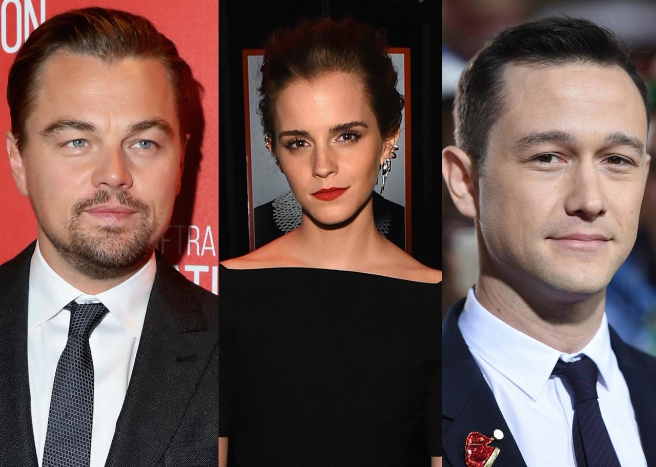 Emma Watson, Leonardo DiCaprio y Joseph Gordon-Levitt 