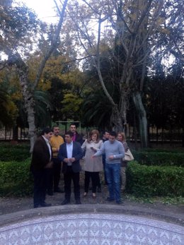Visita del presidente de la Diputación de Jaén a Marmolejo