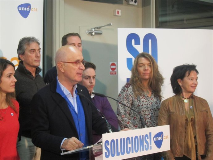 Josep Antoni Duran (Unió), en un acto de campaña