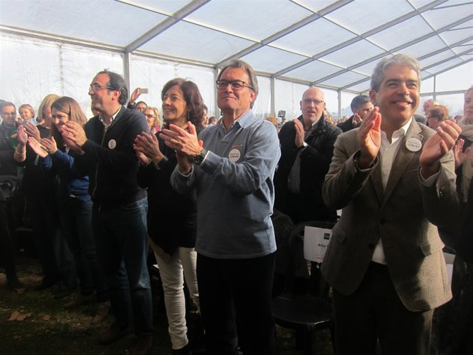 Artur Mas y F.Homs, en un acto de DL