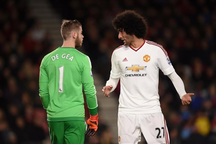 Marouane Fellaini y David de Gea