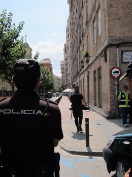 Imagen del dispositivo policial habilitado con motivo del hombre atrincherado