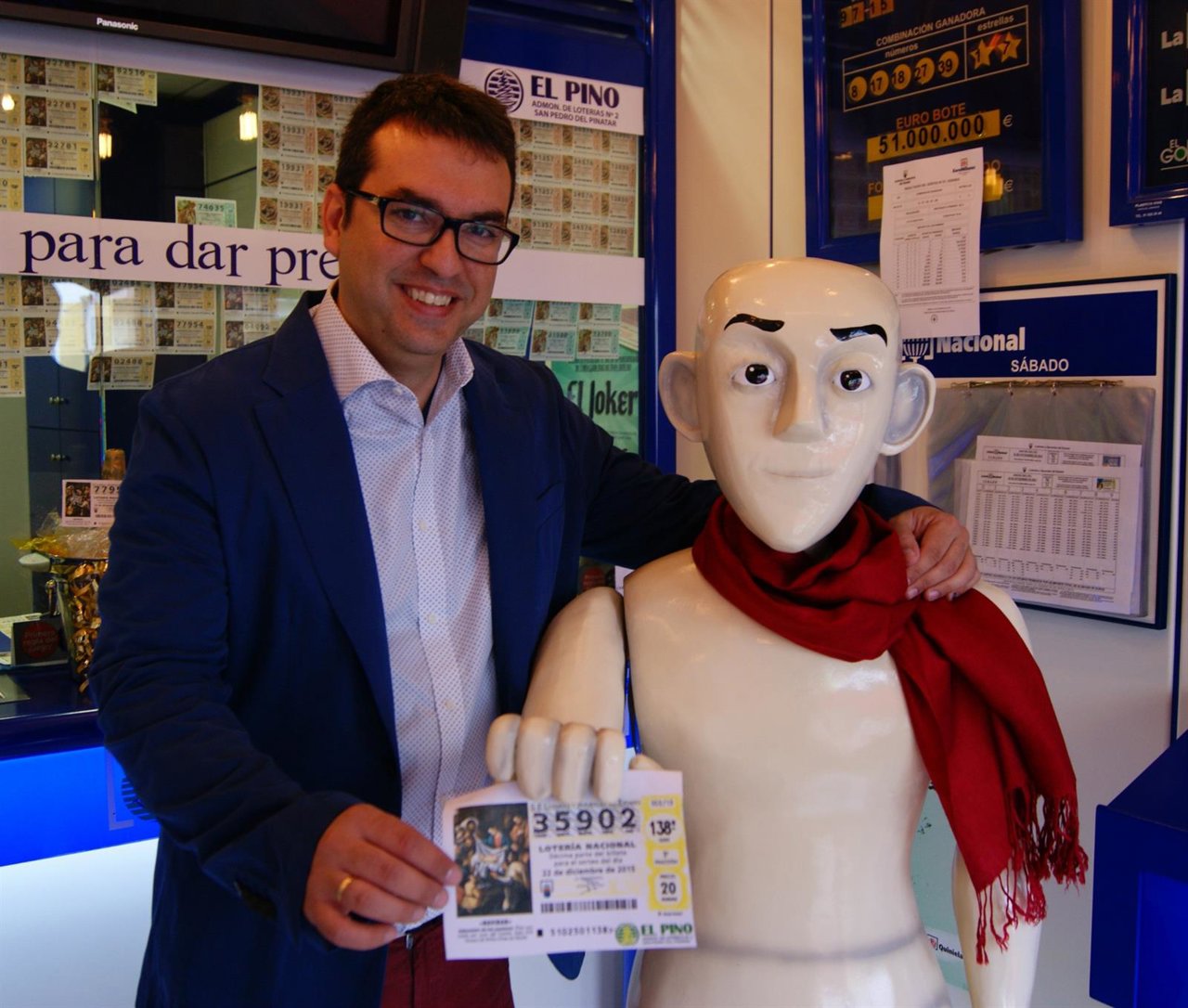 El gerente con la réplica