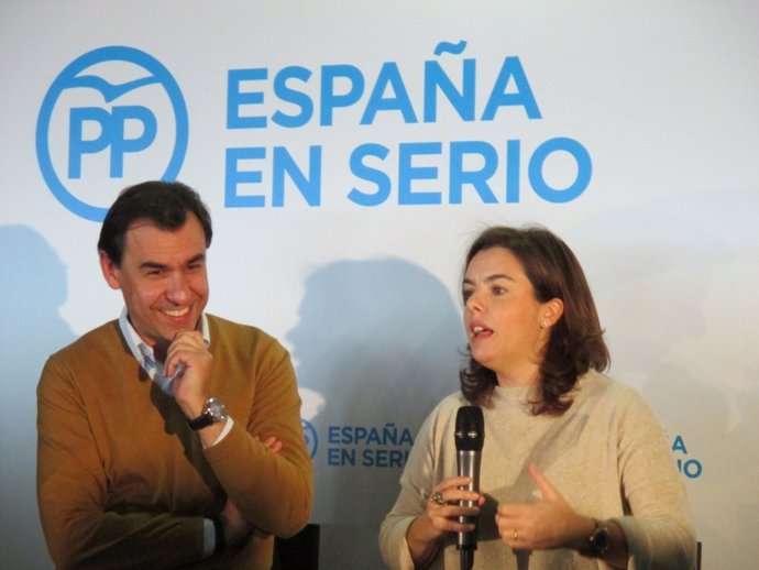 Martínez Maíllo y Soraya Sáenz de Santamaría, en Toro. 