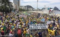 Miles de personas a favor del 'impeachment' se manifiestan contra Rousseff en Río de Janeiro