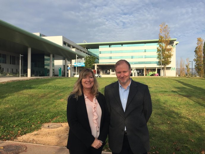 Ramón Socias y la consellera Gómez