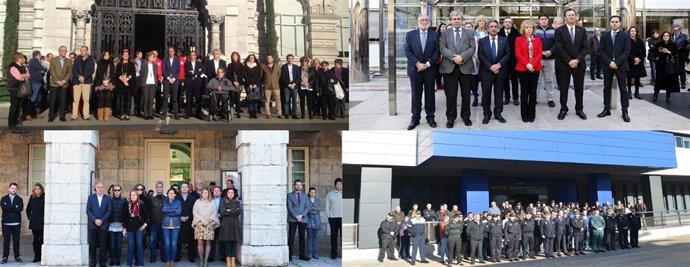 Minuto de silencio en las instituciones cántabras