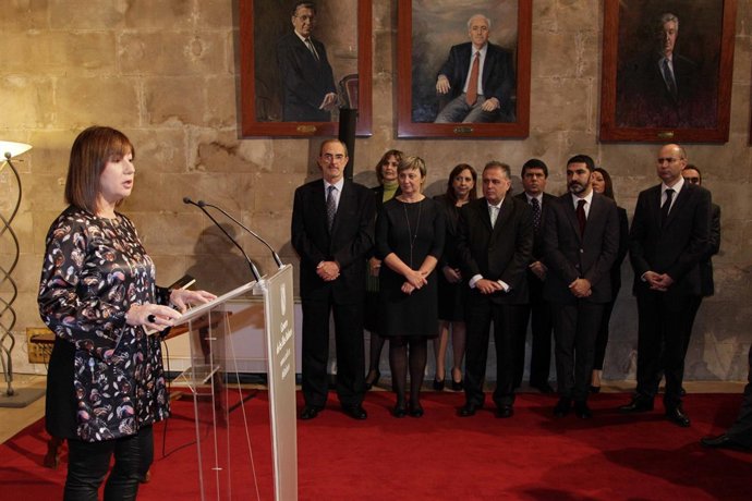 Armengol durante la toma de posesión de los miembros del Consell Consultiu