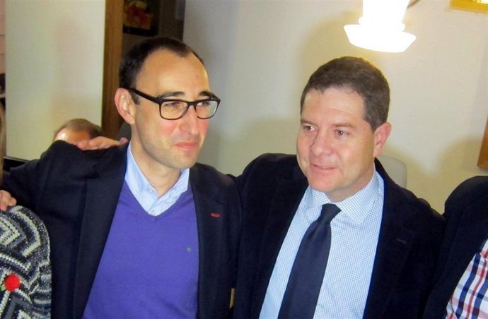 García-Page junto al candicato socialista al Congreso, David Serrada