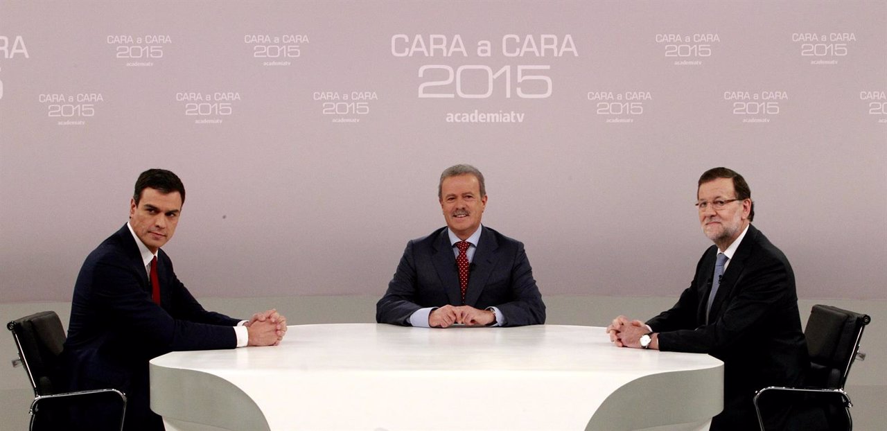 Debate entre Rajoy y Pedro Sánchez en la Academia de la Televisión