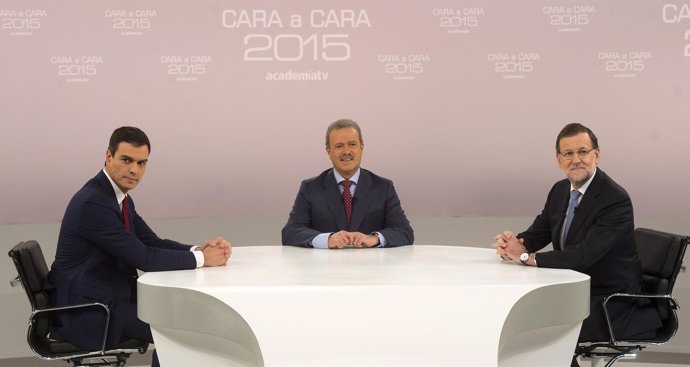 Mariano Rajoy y Pedro Sánchez en el debate 'cara a cara'