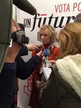 Eva Díaz Tezanos, en un acto de campaña del PSOE