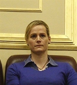 La militar Zaida Cantera en la tribuna del Congreso