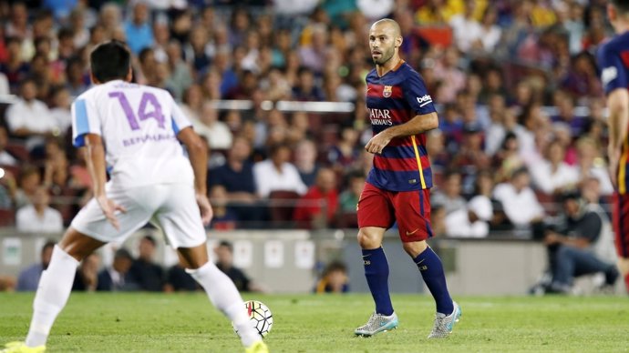 Javier Mascherano en el Barcelona - Málaga