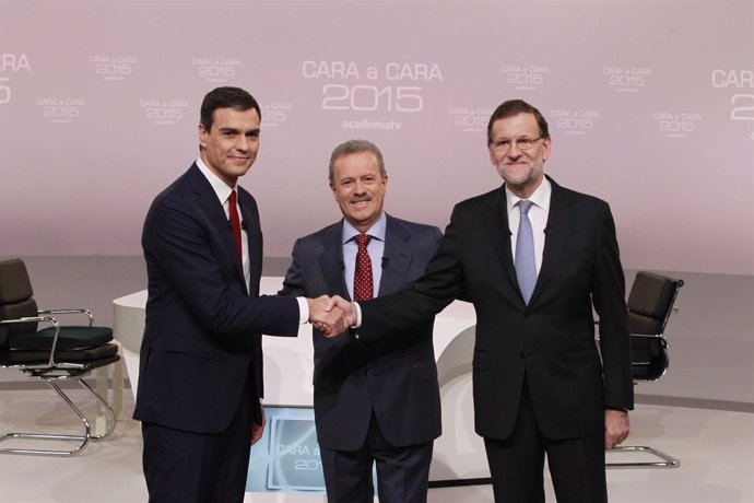 Debate entre Rajoy y Pedro Sánchez en la Academia de la Televisión