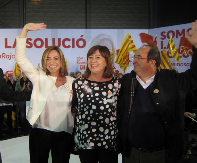 Carme Chacón (PSC), Francina Armengol (PSIB), Miquel Iceta (PSC)