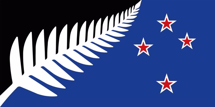 Bandera ganadora en el referéndum sobre el cambio de insignia en Nueva Zelanda
