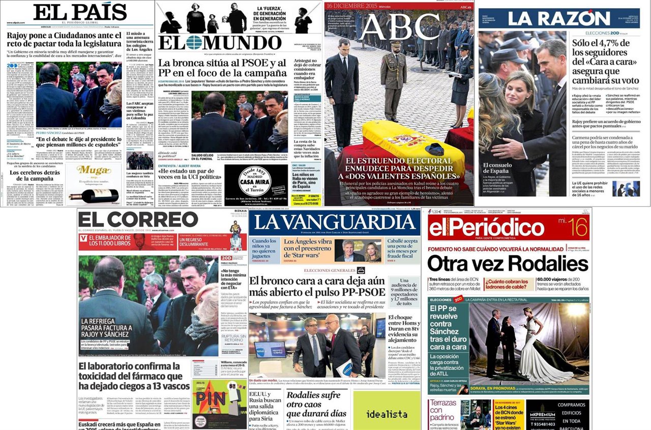 Portadas de Europa Press