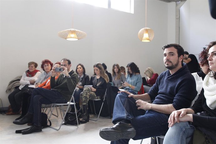 Alberto Garzón en un acto