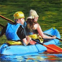 Una de las pinturas de la exposición de Eduardo Carpintero en Plasencia