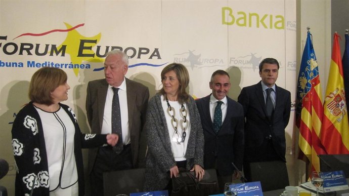 Bonig, García-Margallo, Bastidas y Barrachina en un desayuno informativo