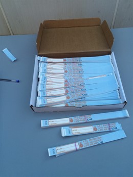 Pulseras que repartirá Protección Civil