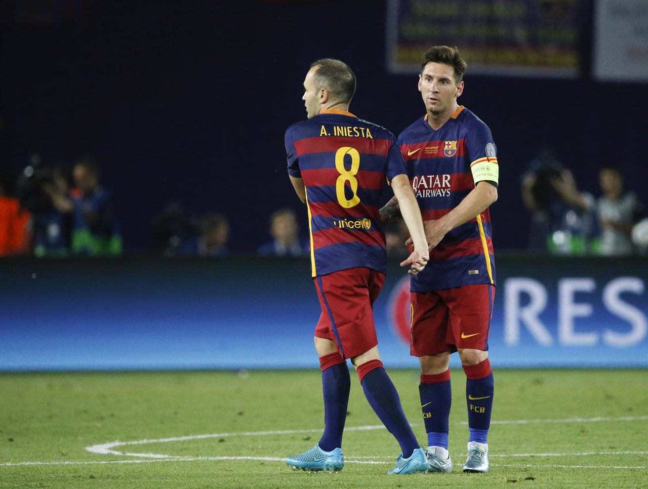 Andrés Iniesta y Leo Messi (Barcelona)