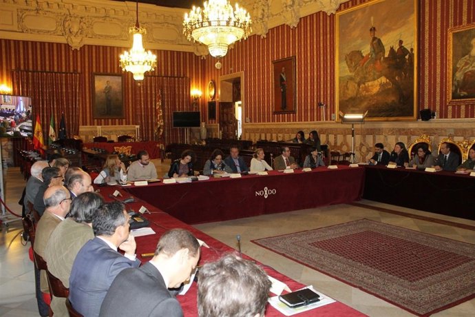 Reunión del Consejo de Comercio de la Ciudad de Sevilla