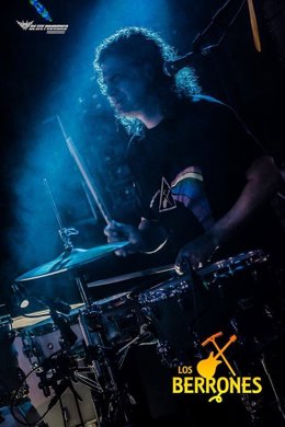 Chema Fombona, en su última actuación con Los Berrones. 