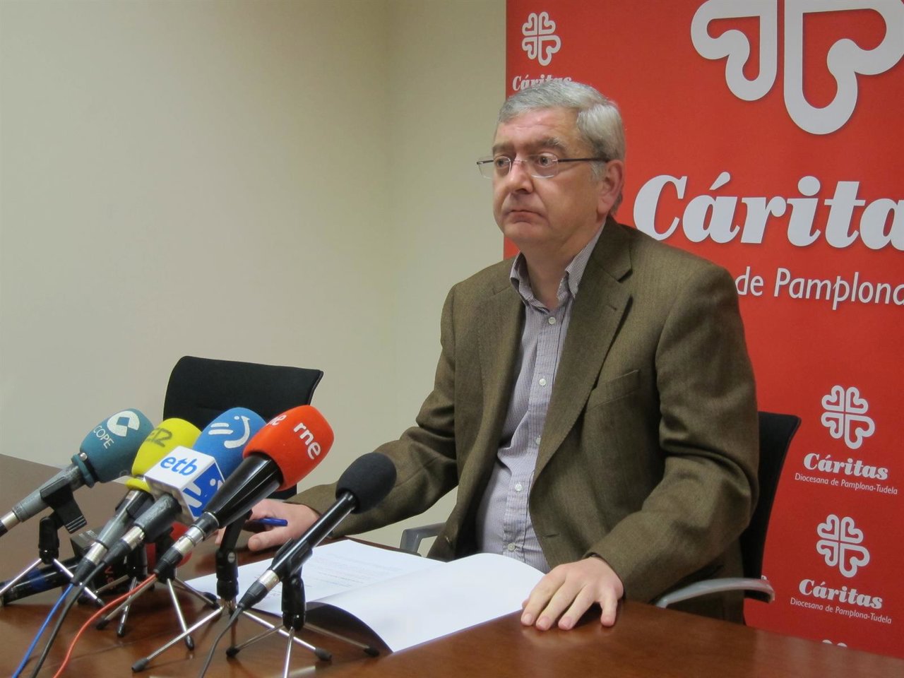 El delegado de Cáritas en Navarra, Ángel Iriarte.