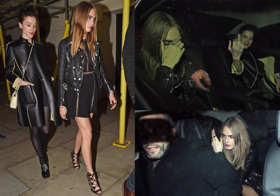 Cara Delevingne y su novia, St. Vicent: Peineta a los paparazzis