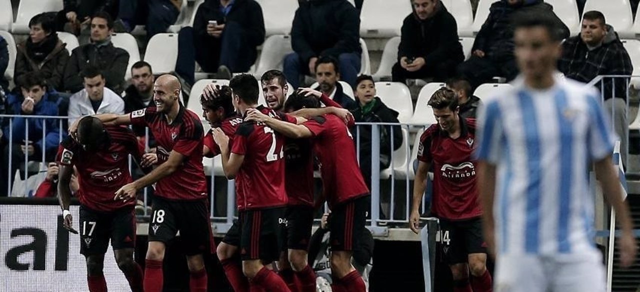 El Mirandés elimina al Málaga en dieciseisavos de Copa del Rey