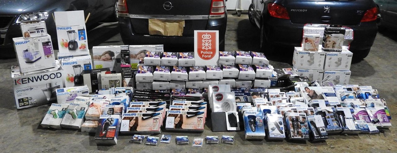 Material decomisado por la Policía Foral