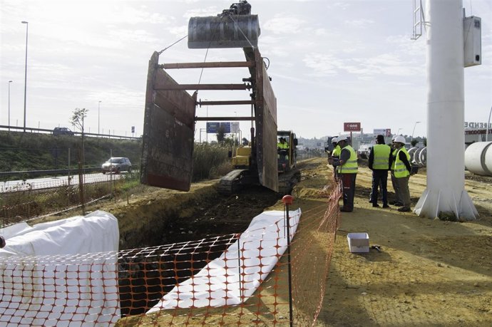 Obras de la CHG en el colector de El Manchón