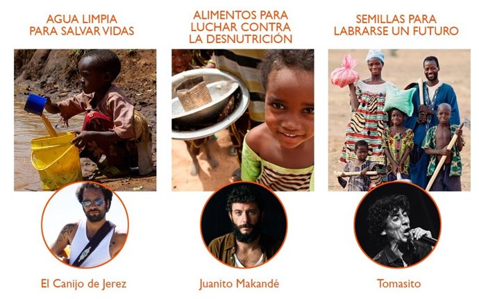El Canijo de Jerez, Tomasito y Juanito Makandé se suman a World Vision