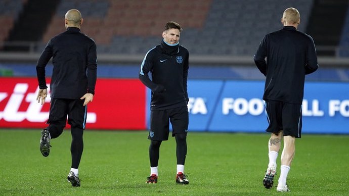 Leo Messi entrenando